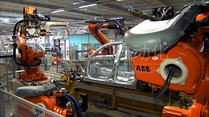 ABB机器人在汽车生产车间