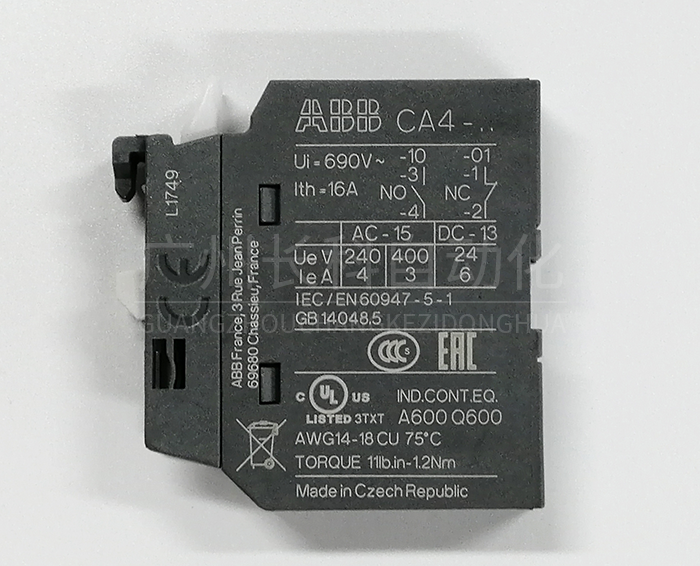 ABB常闭触点CA4-10 常开触点CA4-01